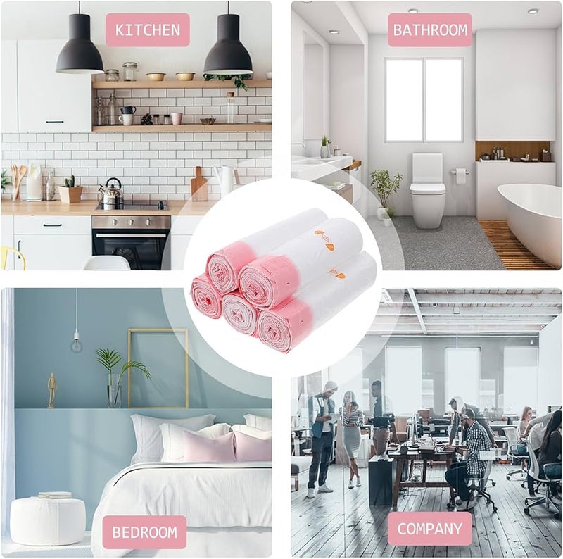 GARVALON أكياس قمامة ثقيلة بسحب رباط 45X50 سم 5 قطع أكياس قمامة سميكة للاستخدام مرة واحدة - Image 5